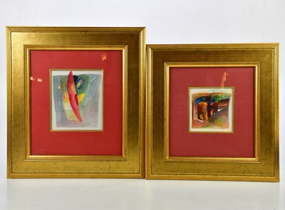 Lot 823 - FRANCIS DE SOUZE; two contemporary abstract...