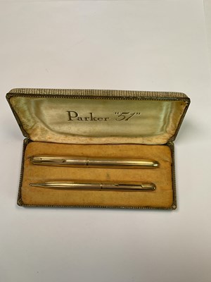 Lot 78 - PARKER; a cased vintage '51' pen and pencil...