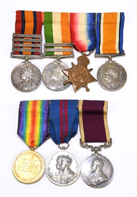 Lot 364 - A WWI and earlier seven piece medal group...