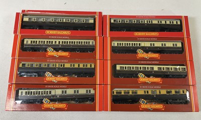 Lot 204 - HORNBY; eight coaches comprising a R458 'GWR...