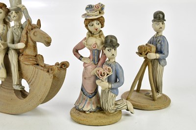 Lot 2534 - HILARY BROCK; three ceramic figures including...