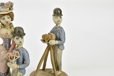 Lot 2534 - HILARY BROCK; three ceramic figures including...