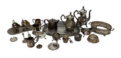 Lot 600 - A quantity of silver plated items including...