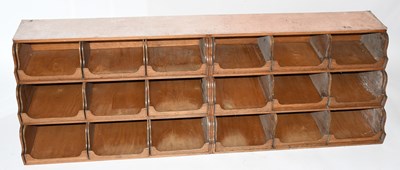 Lot 1500 - A stained oak waterfall top section from a...