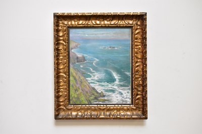 Lot 709 - DALZIEL MCKAY; pastel, coastal landscape,...