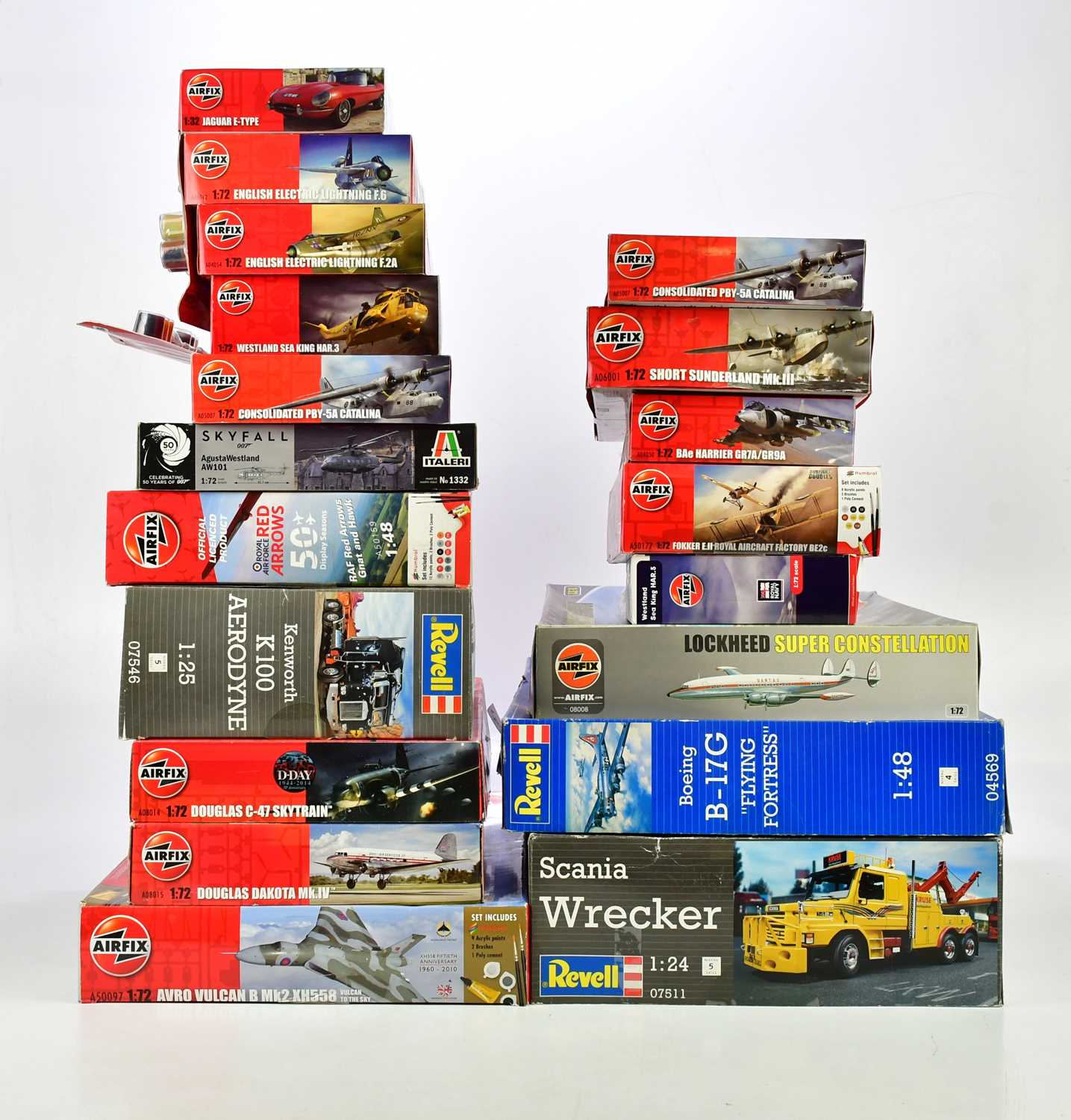 Lot 242 - AIRFIX; a collection of models including the...