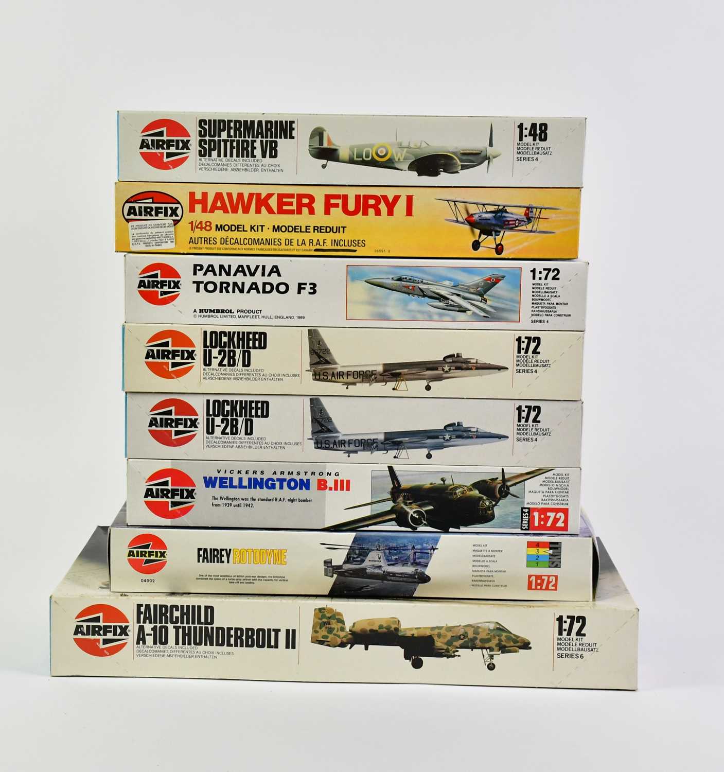 Lot 149 - AIRFIX; a collection of eight model aircraft...