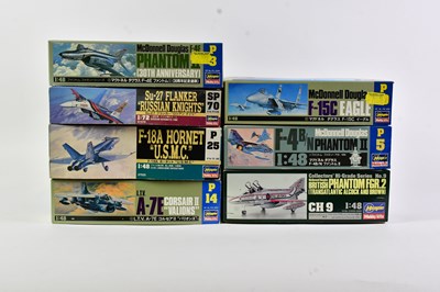 Lot 151 - HASEGAWA; a collection of seven model aircraft...