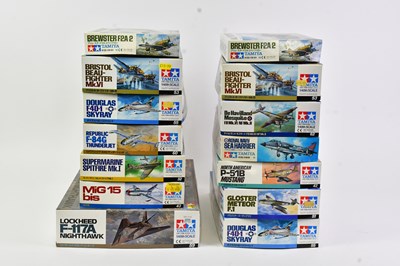 Lot 138 - TAMIYA; a collection of fourteen model...