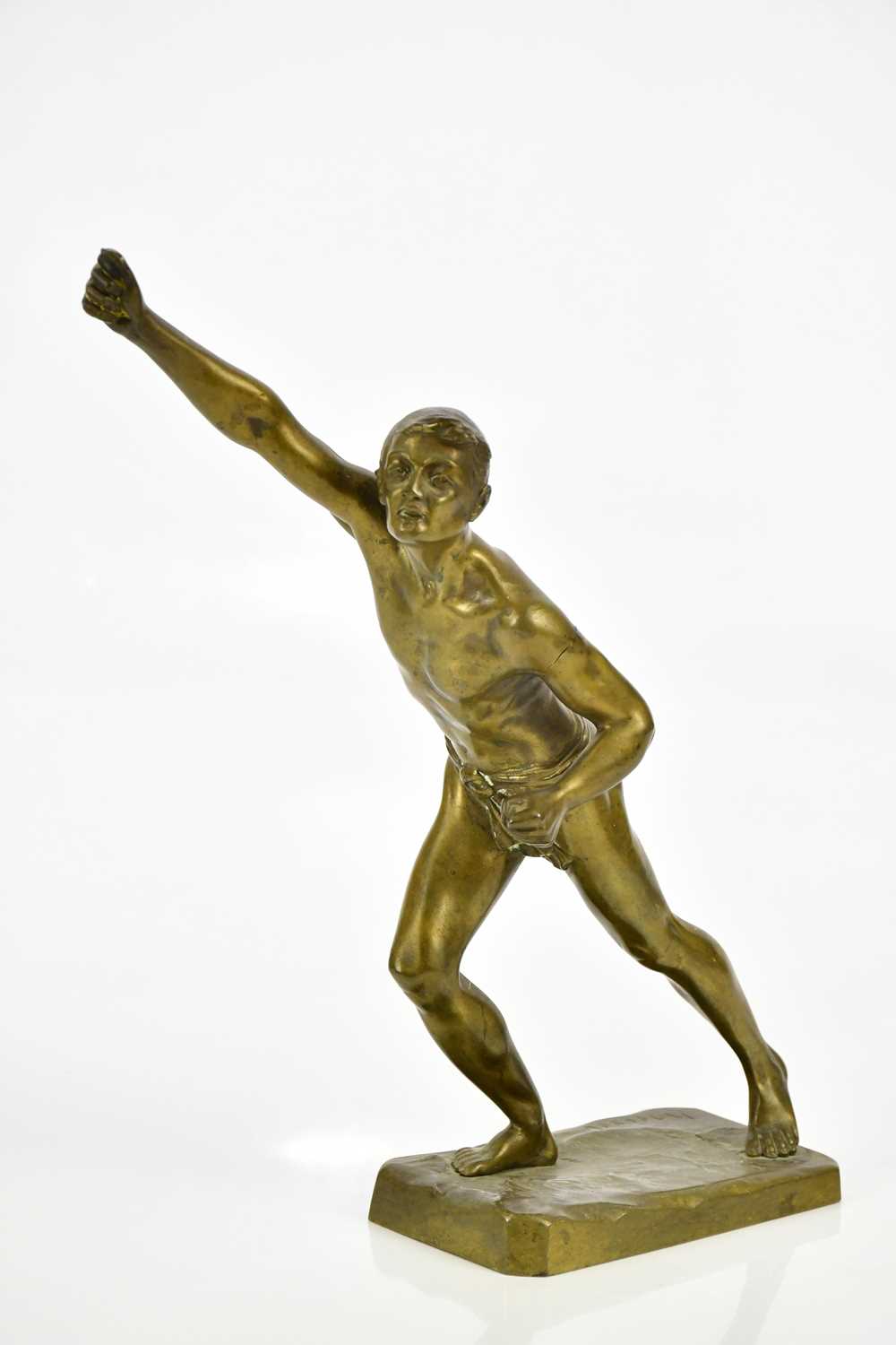Lot 1713 - After Kneisel, a bronze model of a male...