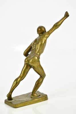 Lot 1713 - After Kneisel, a bronze model of a male...
