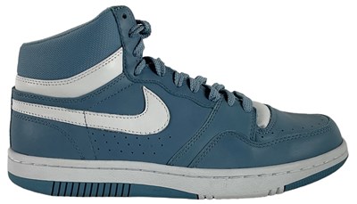 Lot 31 - NIKE; a pair of Alaska blue and white Court...