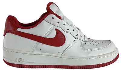 Lot 24 - NIKE; a pair of Air Force 1 White and Red...