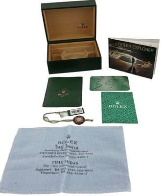 Lot 942 - ROLEX; an empty Rolex Explorer watch box, with...