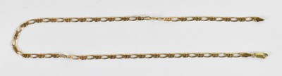 Lot 742 - A 9ct yellow gold necklace, length 46cm,...