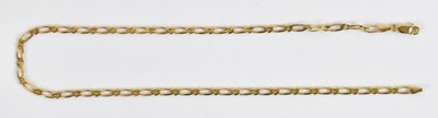 Lot 744 - A 9ct yellow gold necklace, length 40cm,...