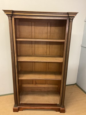 Lot 770 - A large mahogany cupboard book shelf,...