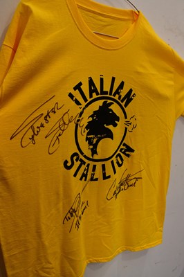 Lot 1831 - ROCKY; an Italian Stallion T-shirt signed to...
