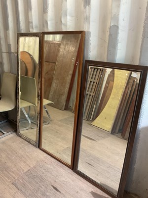 Lot 800 - Three mirrored doors from wardrobes, largest...