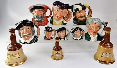 Lot 335 - ROYAL DOULTON; eight character jugs comprising...