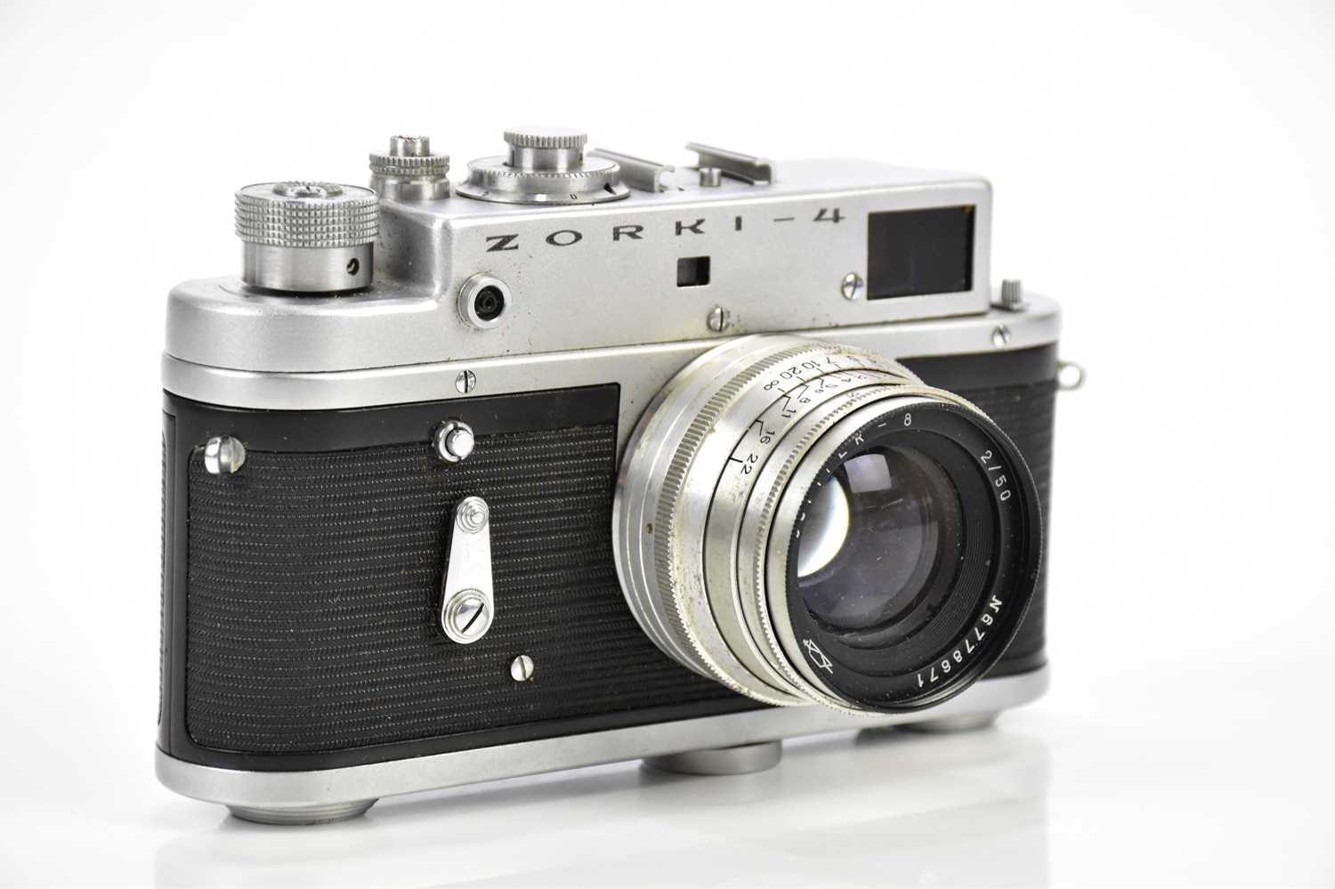 Lot 456 - ZORKI; a Zorki-4 rangefinder camera, serial No...