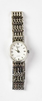 Lot 956 - ROTARY; a ladies' hallmarked silver wristwatch,...