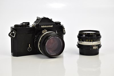 Lot 420 - NIKON; a Nikkormat FT3 35mm film camera,...