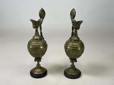 Lot 120 - A pair of late 19th century polished brass...