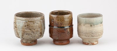 Lot 294 - JIM MALONE (born 1946); a trio of stoneware...