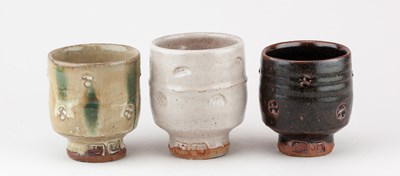 Lot 295 - JIM MALONE (born 1946); a trio of stoneware...