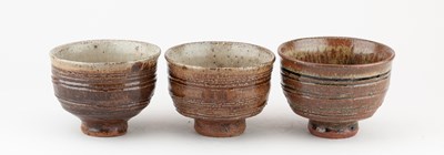 Lot 291 - JIM MALONE (born 1946); a trio of stoneware...