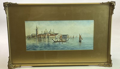 Lot 451 - A. GOLLAM; watercolour, Venetian study, signed,...