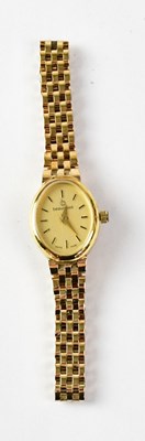 Lot 949 - BEAUMONT; a ladies' 9ct yellow gold wristwatch,...