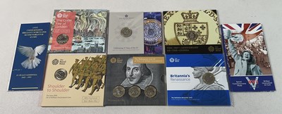 Lot 534 - ROYAL MINT; eight £2 Uncirculated Coin Packs...