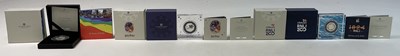 Lot 505 - ROYAL MINT; three 50p Silver Proof Coins,...