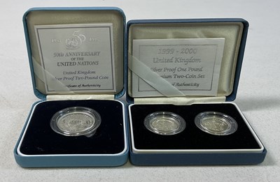 Lot 573 - ROYAL MINT; a Silver Proof One Pound Millenium...