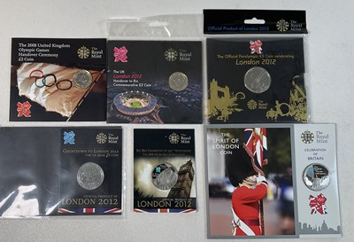 Lot 510 - ROYAL MINT; six coin sets relating to the...