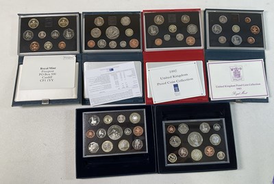 Lot 574 - ROYAL MINT; six United Kingdom Coin Sets for...