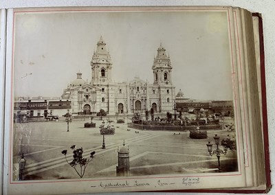 Lot 346 - A photograph album containing fifty-six...