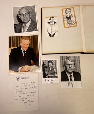 Lot 345 - Four signed photographs of Margaret Thatcher,...