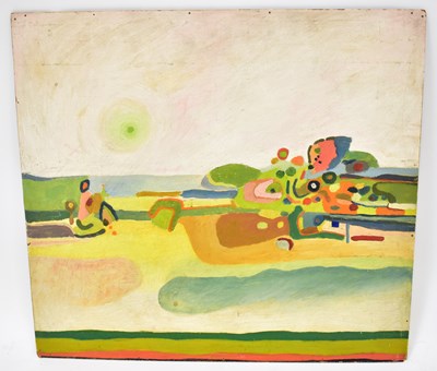 Lot 596 - COLIN FIFIELD (1940-2022); oil on board, 'Pink...