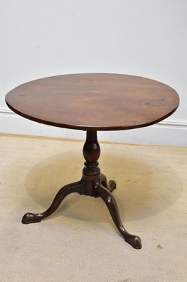 Lot 1285 - A 19th century mahogany circular tilt-top...