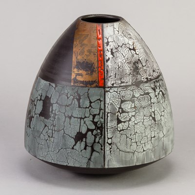 Lot 767 - TONY LAVERICK (born 1961); a black porcelain...