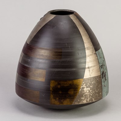 Lot 767 - TONY LAVERICK (born 1961); a black porcelain...