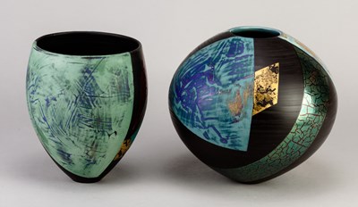 Lot 768 - TONY LAVERICK (born 1961); a black porcelain...