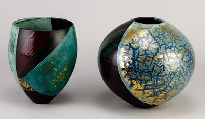 Lot 768 - TONY LAVERICK (born 1961); a black porcelain...