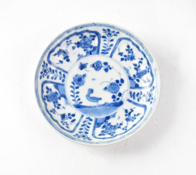 Lot 215 - A small blue and white floral porcelain dish...