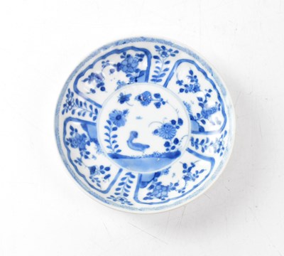 Lot 215 - A small blue and white floral porcelain dish...