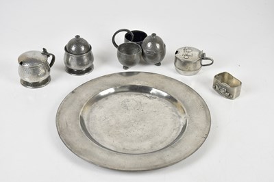 Lot 155 - ARCHIBALD KNOX FOR TUDRIC PEWTER; an Arts &...