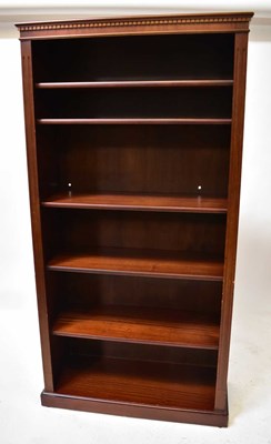 Lot 58 - A mahogany freestanding open bookcase, with...